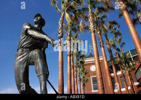 California, San Francisco, SBC Park, la statua di Willie Mays Foto Stock