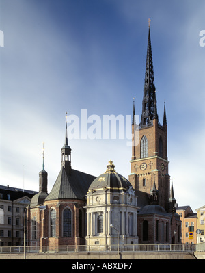 Stoccolma, Riddarholmskirche, Blick von Nordosten Foto Stock