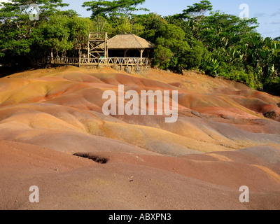 Chamarel Mauritius sabbie colorate Foto Stock