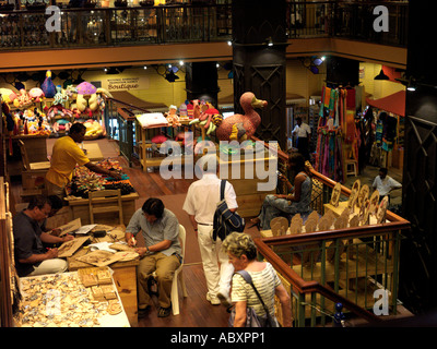 Port Louis Mauritius all'interno di Centro Commerciale di Fiera di artigianato e artigiano Foto Stock