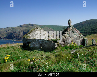 St Helen's oratorio, Cape Cornwall, Regno Unito Foto Stock