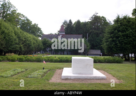 Springwood giardini e la tomba di Franklin Delano Roosevelt il trentaduesimo Presidente degli Stati Uniti Foto Stock