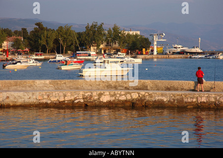 Novi Vinodolski Rijeka Primorje Gorski Kotar Quarnero Golfo Croazia ex ex Iugoslavia Hrvatska Est Europa orientale Foto Stock