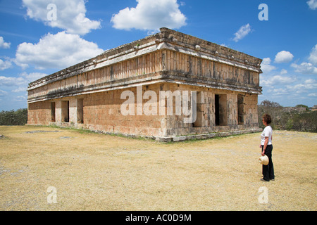 Casa de las Tortugas, casa delle tartarughe, Uxmal sito archeologico, Uxmal, stato dello Yucatan, Messico Foto Stock