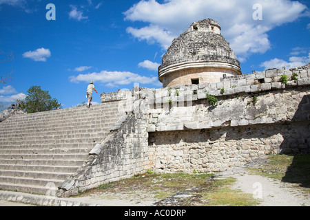El Caracol, l'Osservatorio, Chichen Itza sito archeologico, Chichen Itza, stato dello Yucatan, Messico Foto Stock