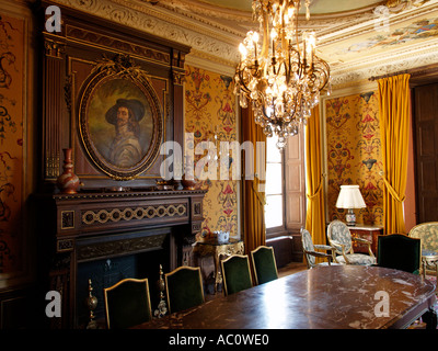 Il XIX secolo in camera Chateau de Bligny uno Champagne rendendo chateau nella regione di Champagne Francia Foto Stock