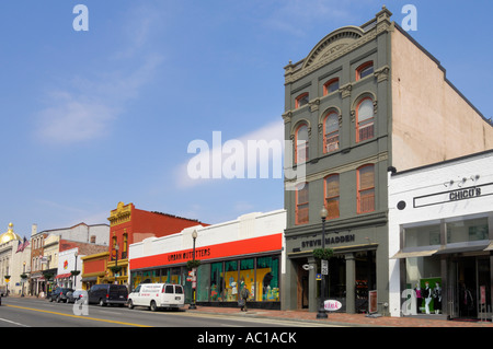 Georgetown street negozi vicino a Washington DC, Stati Uniti d'America Foto Stock