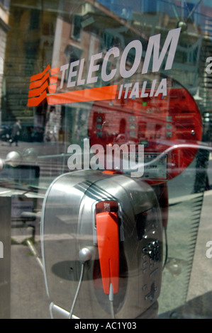 Telecom Italia Telefono pubblico booth, Italia Foto Stock