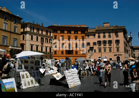 La Piazza Navona, Roma Italia Foto Stock