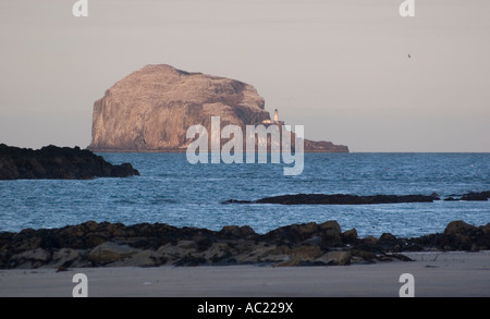 Bass Rock al tramonto da North Berwick, Scozia Foto Stock