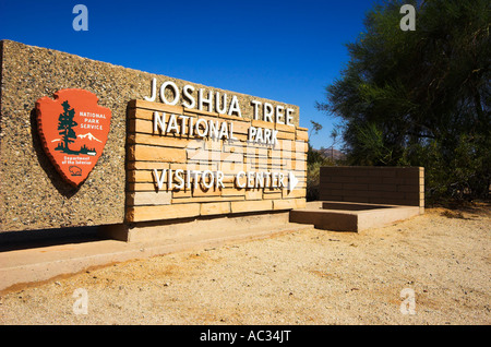 Oasi di Mara Visitor Center entrata a ventinove Palms, Joshua Tree National Park, California, Stati Uniti d'America (Maggio 2007) Foto Stock