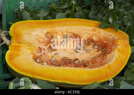 Zucca (Cucurbita spec.), al mercato, il Portogallo, la Madera, Funchal Foto Stock