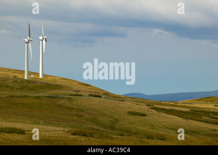 Le turbine eoliche a Penrhyddlan e centrali eoliche Llidiartywaun Galles centrale Foto Stock