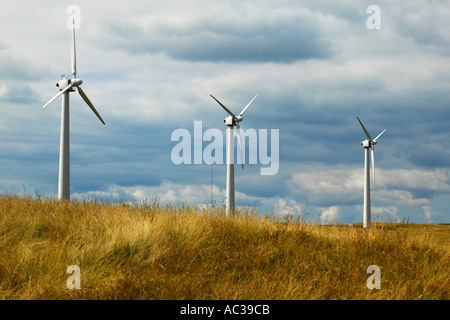 Le turbine eoliche a Penrhyddlan e centrali eoliche Llidiartywaun Galles centrale Foto Stock