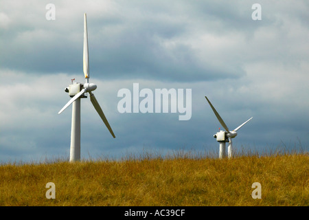 Le turbine eoliche a Penrhyddlan e centrali eoliche Llidiartywaun Galles centrale Foto Stock