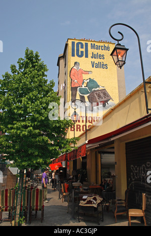 Il Marché aux Puces de St Ouen (Mercato delle pulci), Parigi, Francia Foto Stock