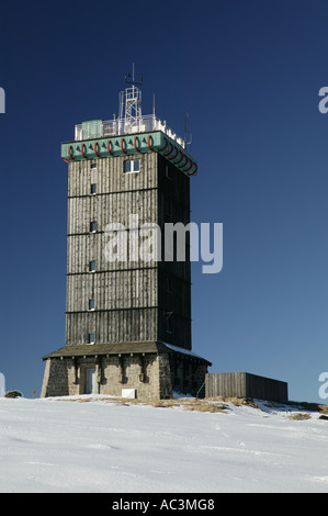 Torre sul Brocken Harz in Germania Foto Stock