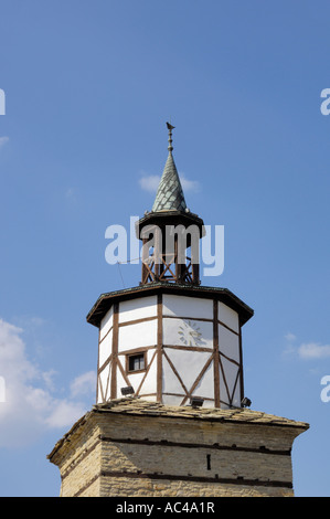 Torre dell'orologio di Kapitan Dyado Nikola square Tryavna Bulgaria Est Europa Foto Stock