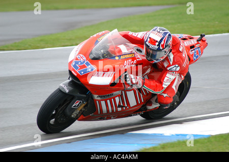 Casey Stoner (AUS) al 2007 Nickel & Dime British Motorcycle Grand Prix - Donington Park Foto Stock