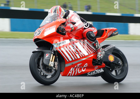 Loris Capirossi (ITA) al 2007 Nickel & Dime British Motorcycle Grand Prix - Donington Park Foto Stock