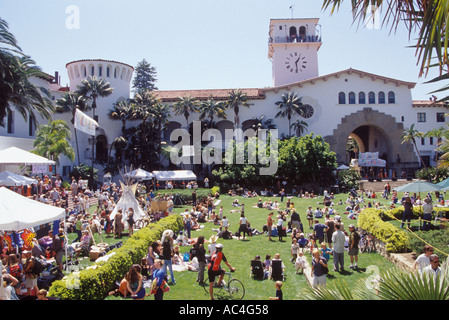 La Giornata della Terra Festival presso la Corte House Gardens, Santa Barbara Courthouse, Santa Barbara, California Foto Stock