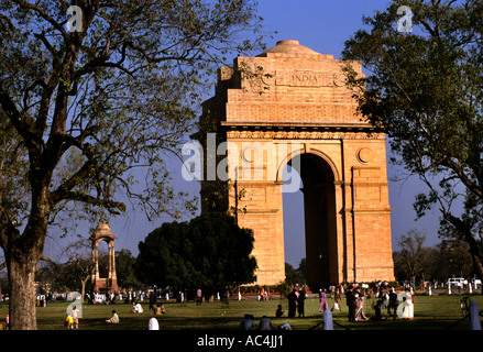 India Nuova Delhi India Gate monumento Uttar Pradesh Foto Stock