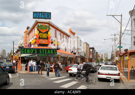 Geno di Philly cheese steak restaurant in Philadelphia, Pennsylvania. Foto Stock