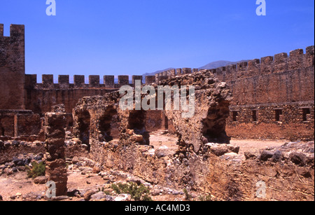 Il bastione veneziano di FRANGOKASTELLO CRETA ISOLA GRECA IN EUROPA Foto Stock