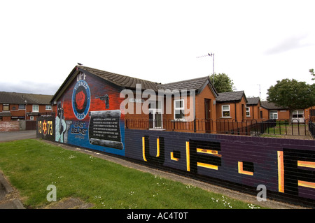 Murali settaria su un fedele Station Wagon Foto Stock