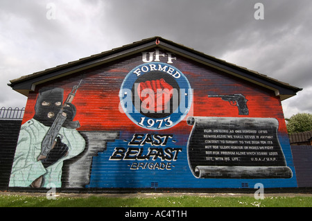 Murali settaria su un fedele Station Wagon Foto Stock
