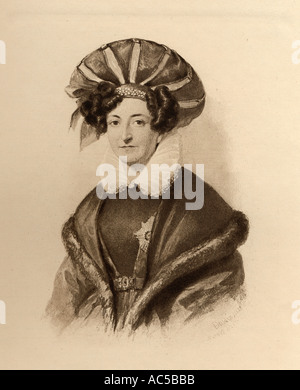 La principessa Sophia di Sax Coburg Saalfeld, contessa di Mensdorff Pouilly, 1778 -1835. Da un ritratto di Dickinson Foto Stock