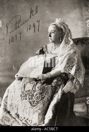 La regina Victoria, 1819 - 1901. Il Diamante autorizzato Giubileo fotografia nel 1897 Foto Stock