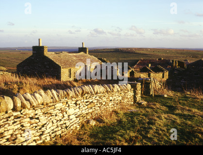 Dh Netherhouse WESTRAY ORKNEY insediamento di case in rovina la rovina cottage rurale di Scozia Foto Stock