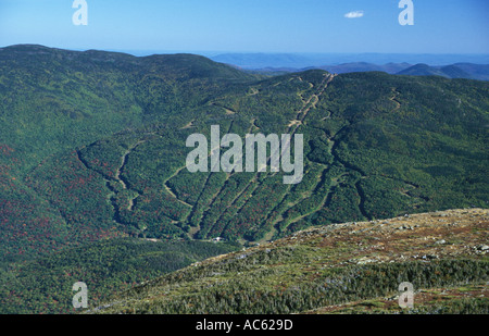Piste da sci vista dal monte Washington STATI UNITI D'AMERICA Foto Stock