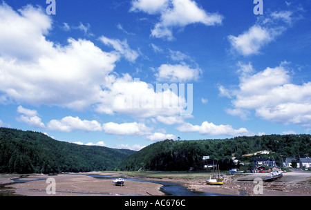 La bassa marea sulla tomaia Salmon River Foto Stock