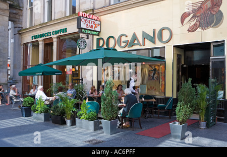 Luogo di scambio e Glasgow e il ristorante ROGANO Foto Stock