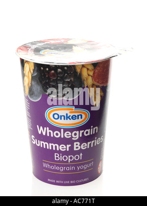 Estate bacche yogurt Foto Stock