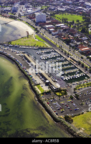 St Kilda Marina Port Phillip Bay Melbourne Victoria Australia antenna Foto Stock