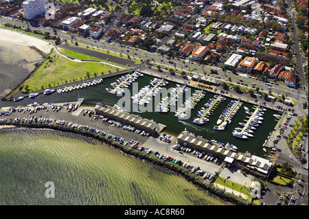 St Kilda Marina Port Phillip Bay Melbourne Victoria Australia antenna Foto Stock