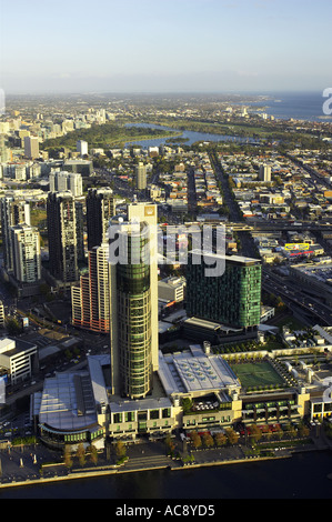 Crown Towers casinò e un centro di intrattenimento sul Fiume Yarra Melbourne Victoria Australia Foto Stock