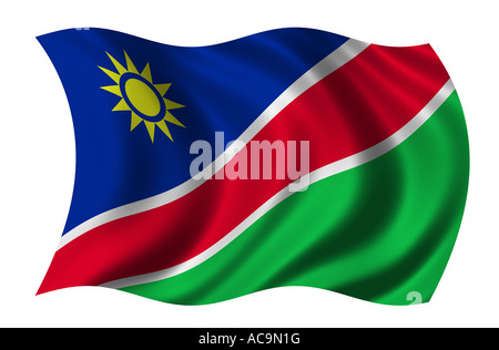 Bandiera della Namibia Foto Stock
