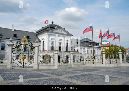 Grassalkovich Palace, residenza del Presidente slovacco, Bratislava, Slovacchia Foto Stock