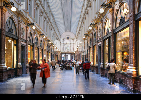 Centro commerciale Galeries Royales Saint-Hubert, Bruxelles, Belgio Foto Stock