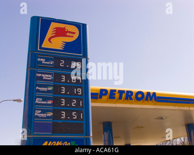Stazione di gas della società Petrom in Suceava, Romania Foto Stock