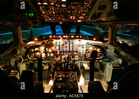 Simulatore di volo di un McDonnell Douglas MD 80, Zona Sim, Hattersheim, Hesse, Germania Foto Stock