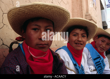 Ballerini folcloristici - Puno Week festival, Puno, Perù Foto Stock