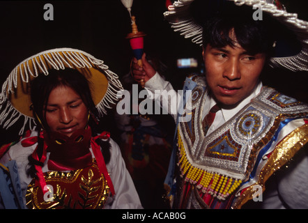 Ballerini folcloristici - Puno Week festival, Puno Foto Stock