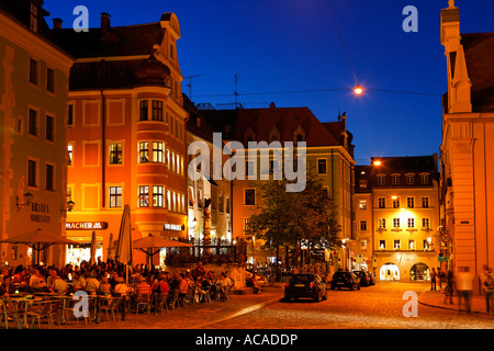 Krauterermarkt, Regensburg, Alto Palatinato, Baviera, Germania Foto Stock