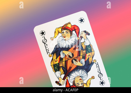 Joker, carta da gioco Foto Stock