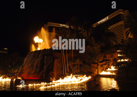 Vulcano Visualizza Mirage Hotel and Casino Las Vegas Nevada USA Foto Stock